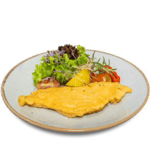 Miruna smażona w panierowana. Porcja 150 gr.
