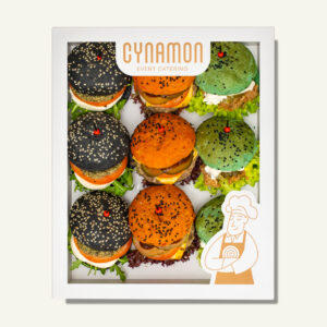 Mini burgery kolorowe 3 rodzaje – 9 sztuk