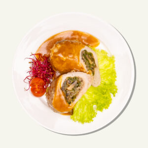 Roladka Wieprzowa z Papryką i Pieczarkami – 150 g
