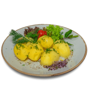 Ziemniaki gotowane podane z koperkiem 150g