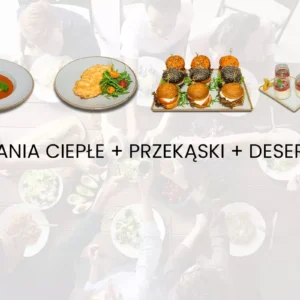 Obiad z przekąskami i deserem dla 20 osób