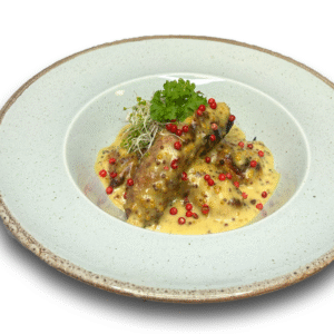 Biała kiełbasa w sosie musztardowym 150 GRAM